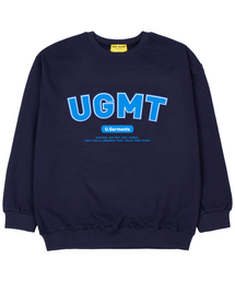 UGMTロゴ 裏毛 オーバーサイズ スウェットシャツ ネイビー