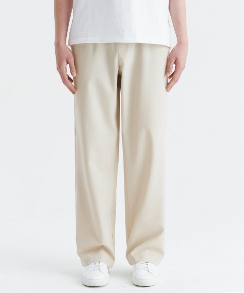 WHOLOVESART(フーラブズアート)の「Unisex Semi Wide Banding Slacks - Cream(スラックス・レディース・その他・SMALL/MEDIUM/LARGE/X-LARGE/XX-LARGE)」の1枚目の写真