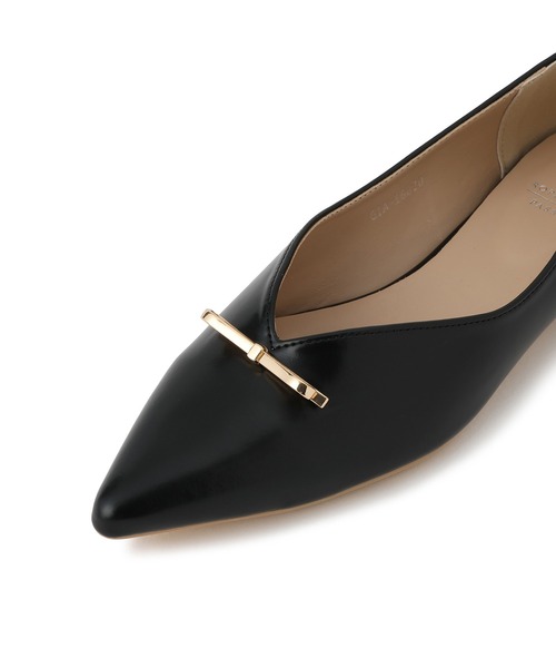 ROPE' PICNIC(ロペピクニック)の「メタルリボンVカットフラットパンプス(パンプス・レディース・ブラック/ベージュ系その他2/キナリ・23/24/23.5)」の7枚目の写真