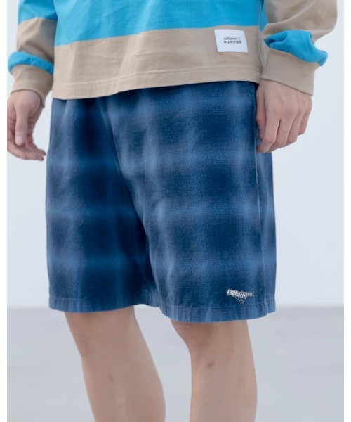 uniform experiment(ユニフォームエクスペリメント)の「ROPE INDIGO EASY SHORTS(その他パンツ・メンズ・オフホワイト/インディゴブルー・3/2/1)」の3枚目の写真