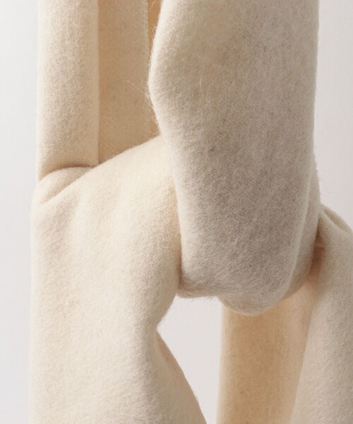 TWEED MILL（ツイードミル）の「【TWEEDMILL/ツイードミル】Lambswool Muffler Solid 25（マフラー・メンズ・アイボリー/ブラック/ライトブルー/グレー・FREE）」の11枚目の写真