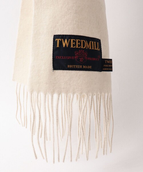TWEED MILL（ツイードミル）の「【TWEEDMILL/ツイードミル】Lambswool Muffler Solid 25（マフラー・メンズ・アイボリー/ブラック/ライトブルー/グレー・FREE）」の12枚目の写真