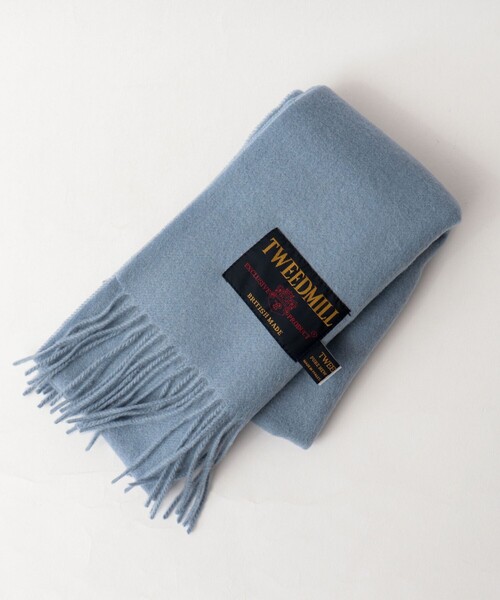 TWEED MILL（ツイードミル）の「【TWEEDMILL/ツイードミル】Lambswool Muffler Solid 25（マフラー・メンズ・アイボリー/ブラック/ライトブルー/グレー・FREE）」の15枚目の写真