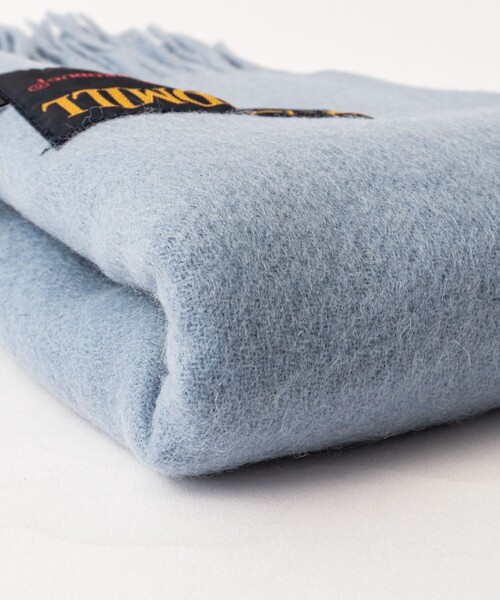 TWEED MILL（ツイードミル）の「【TWEEDMILL/ツイードミル】Lambswool Muffler Solid 25（マフラー・メンズ・アイボリー/ブラック/ライトブルー/グレー・FREE）」の17枚目の写真