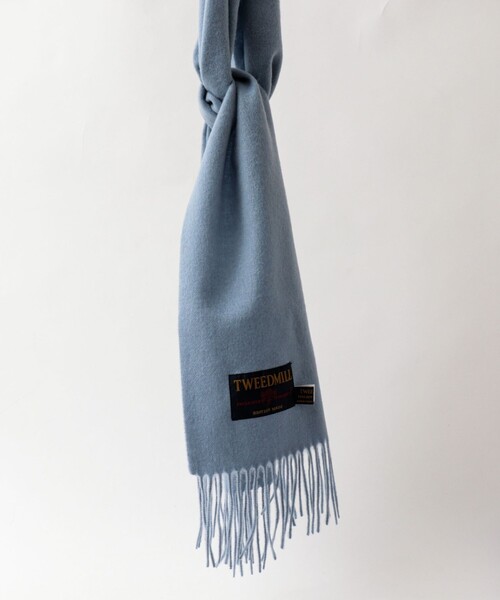 TWEED MILL（ツイードミル）の「【TWEEDMILL/ツイードミル】Lambswool Muffler Solid 25（マフラー・メンズ・アイボリー/ブラック/ライトブルー/グレー・FREE）」の19枚目の写真