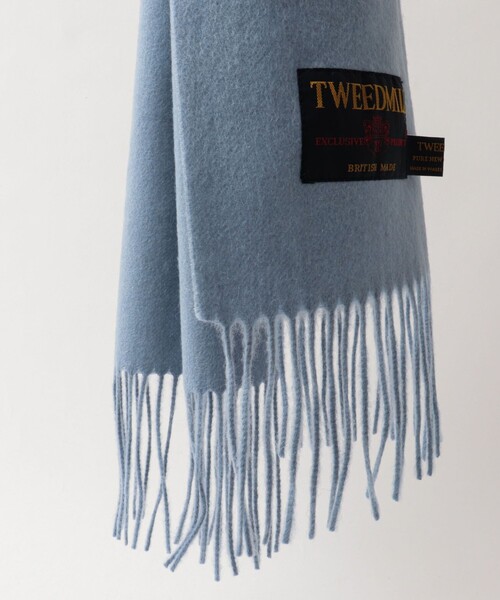 TWEED MILL（ツイードミル）の「【TWEEDMILL/ツイードミル】Lambswool Muffler Solid 25（マフラー・メンズ・アイボリー/ブラック/ライトブルー/グレー・FREE）」の21枚目の写真