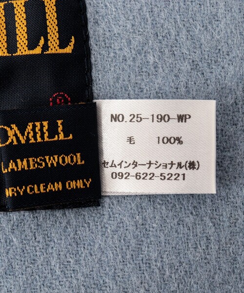 TWEED MILL（ツイードミル）の「【TWEEDMILL/ツイードミル】Lambswool Muffler Solid 25（マフラー・メンズ・アイボリー/ブラック/ライトブルー/グレー・FREE）」の22枚目の写真