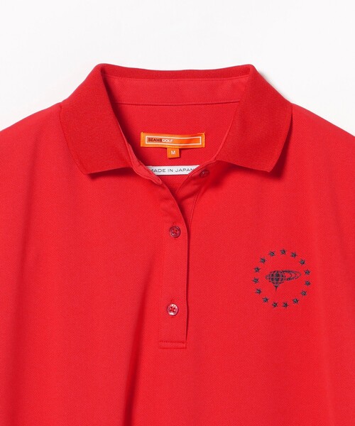 BEAMS GOLF(ビームスゴルフ)の「ORANGE LABEL / フレンチスリーブ ポロシャツ(吸水速乾・UVカット)(ポロシャツ・レディース・レッド/ホワイト/ネイビー・LARGE/SMALL/MEDIUM)」の16枚目の写真