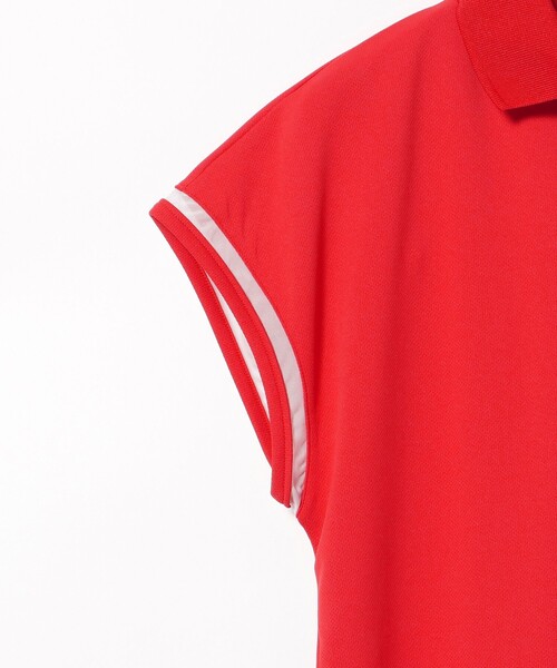 BEAMS GOLF(ビームスゴルフ)の「ORANGE LABEL / フレンチスリーブ ポロシャツ(吸水速乾・UVカット)(ポロシャツ・レディース・レッド/ホワイト/ネイビー・LARGE/SMALL/MEDIUM)」の17枚目の写真