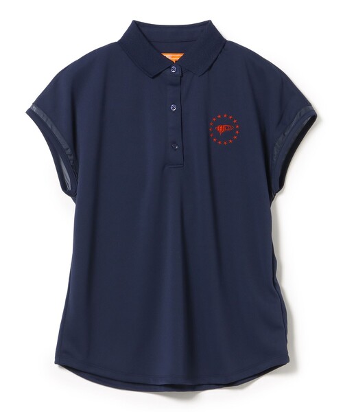 BEAMS GOLF(ビームスゴルフ)の「ORANGE LABEL / フレンチスリーブ ポロシャツ(吸水速乾・UVカット)(ポロシャツ・レディース・レッド/ホワイト/ネイビー・LARGE/SMALL/MEDIUM)」の22枚目の写真