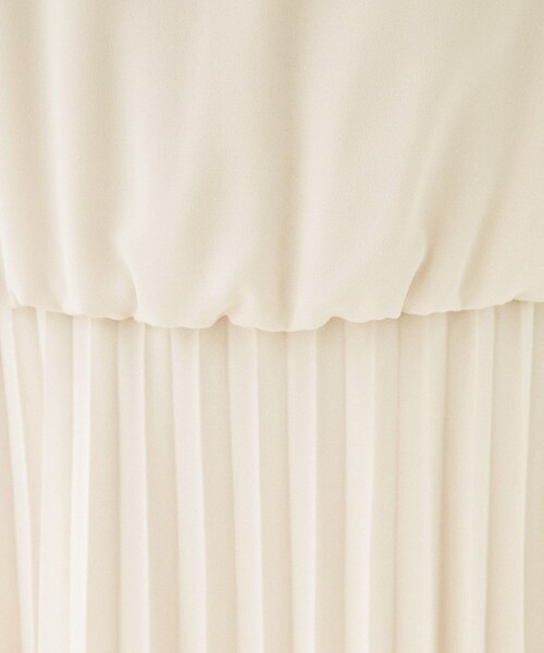 UNTITLED（アンタイトル）の「【セレモニー/フォーマル/洗える】ボウタイ プリーツワンピース（ワンピース・レディース・ネイビー/ライトベージュ/サックスブルー・00/01/02/03/04/42/44/46/48/50）」の6枚目の写真