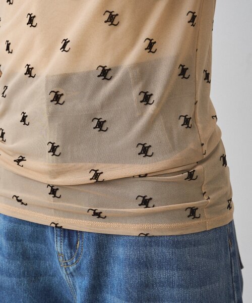 LOUNGEDRESS（ラウンジドレス）の「モノグラムシアープルオーバー（Tシャツ/カットソー・レディース・ブラック/ベージュ・FREE）」の16枚目の写真