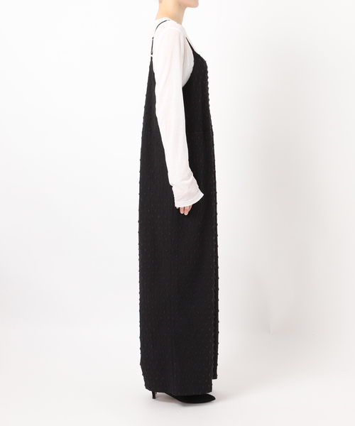 Spick & Span（スピックアンドスパン）の「《WEB限定 / 追加》ドットジャガードサロペット（サロペット/オーバーオール・レディース・ブラック・36/38）」の11枚目の写真