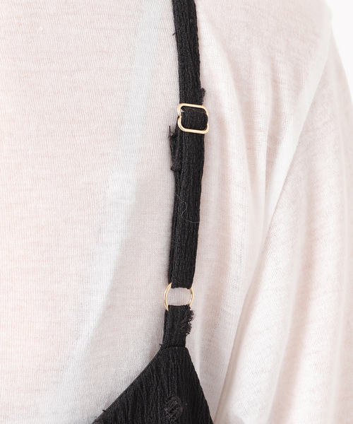 Spick & Span（スピックアンドスパン）の「《WEB限定 / 追加》ドットジャガードサロペット（サロペット/オーバーオール・レディース・ブラック・36/38）」の15枚目の写真