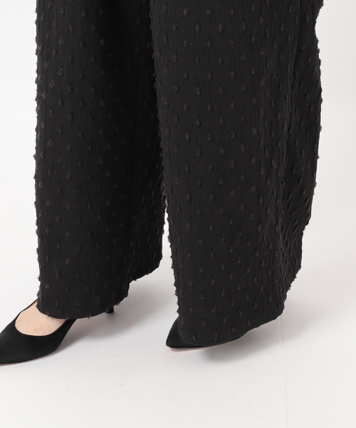 Spick & Span（スピックアンドスパン）の「《WEB限定 / 追加》ドットジャガードサロペット（サロペット/オーバーオール・レディース・ブラック・36/38）」の17枚目の写真