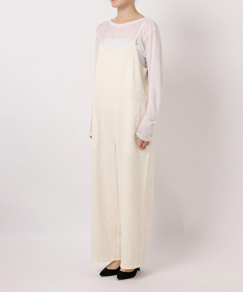 Spick & Span（スピックアンドスパン）の「《WEB限定 / 追加》ドットジャガードサロペット（サロペット/オーバーオール・レディース・ブラック・36/38）」の21枚目の写真