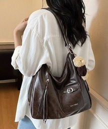 SHEPP（シープ）の「【3WAY/大容量！】フロントポケット フェイクレザーリュック ショルダートート（ショルダーバッグ）」