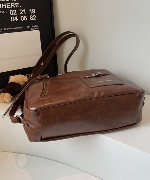 SHEPP(シープ)の「【3WAY/大容量!】フロントポケット フェイクレザーリュック ショルダートート(ショルダーバッグ・レディース・ブラウン/ブラック/ダークブラウン・F)」の13枚目の写真