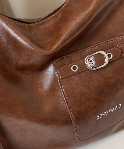 SHEPP(シープ)の「【3WAY/大容量!】フロントポケット フェイクレザーリュック ショルダートート(ショルダーバッグ・レディース・ブラウン/ブラック/ダークブラウン・F)」の14枚目の写真