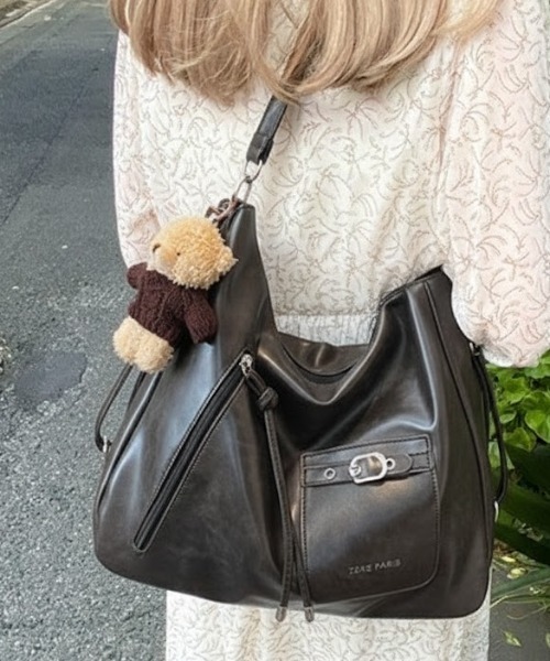 SHEPP(シープ)の「【3WAY/大容量!】フロントポケット フェイクレザーリュック ショルダートート(ショルダーバッグ・レディース・ブラウン/ブラック/ダークブラウン・F)」の21枚目の写真