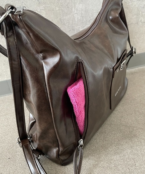 SHEPP(シープ)の「【3WAY/大容量!】フロントポケット フェイクレザーリュック ショルダートート(ショルダーバッグ・レディース・ブラウン/ブラック/ダークブラウン・F)」の20枚目の写真