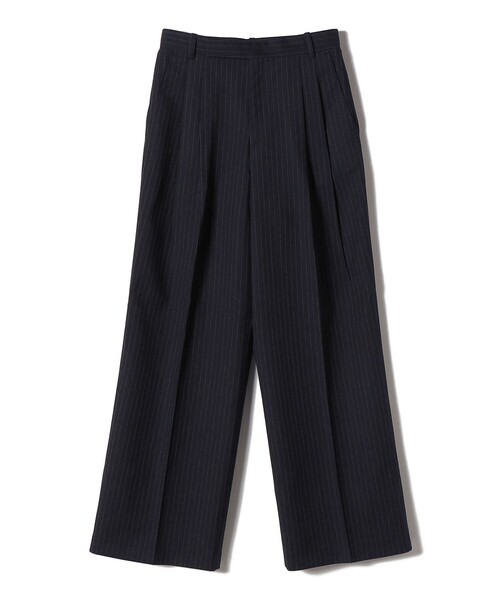 SHIPS（シップス）の「UNDER STANDING:stripe obi joseph pants（スラックス・レディース・ダークグレー/ネイビー・MEDIUM/SMALL）」の2枚目の写真