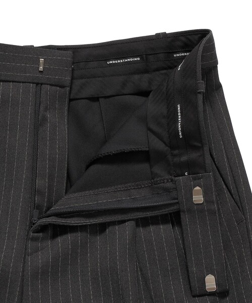 SHIPS（シップス）の「UNDER STANDING:stripe obi joseph pants（スラックス・レディース・ダークグレー/ネイビー・MEDIUM/SMALL）」の8枚目の写真