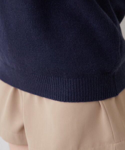 continuer de NICE CLAUP（コンティニューデナイスクラップ）の「デニム衿BIGニット（ニット/セーター・レディース・その他12/オフホワイト/ネイビー/トップグレー/その他1・FREE）」の19枚目の写真