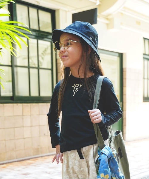 FITH(フィス)の「Old Cotton Long Sleeve Tee(Tシャツ/カットソー・キッズ・ホワイト/ブラック・125/115)」の2枚目の写真