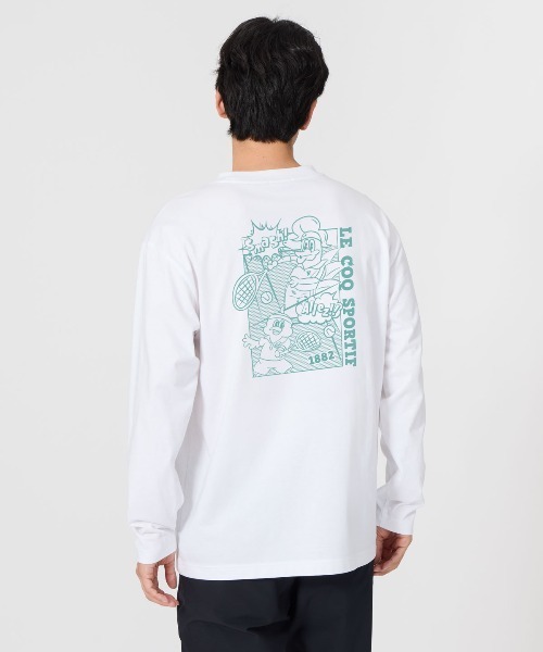 le coq sportif(ルコックスポルティフ)の「【le coq sportif/ルコック】アソート スポーツグラフィック バックプリント長袖Tシャツ(吸汗/綿混)(Tシャツ/カットソー・メンズ・ネイビー/ホワイト/イエロー・L/M/S/XXL/XL)」の2枚目の写真