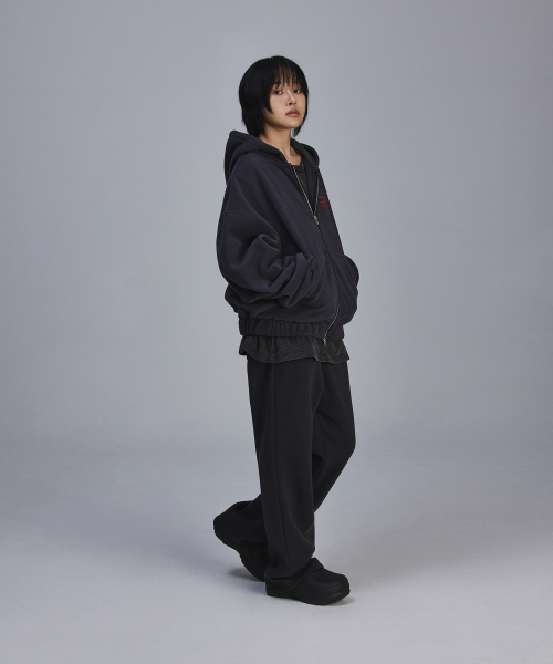 SCALLYWAG（スカリーワグ）の「フレアバギー裏起毛トレーニングパンツ[チャコール]（スウェットパンツ・レディース・その他・M/L）」の6枚目の写真
