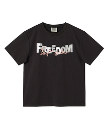 DGDP FREEDOMセミクロップ半袖Tシャツチャコール
