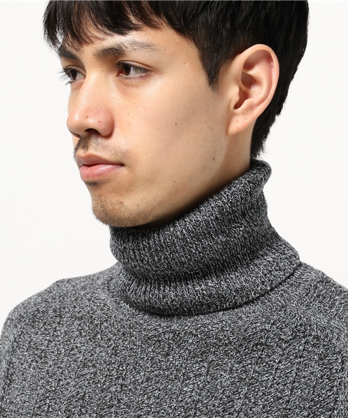 ABAHOUSE（アバハウス）の「コットン/アクリル ヘリンボーンタートルネック（ニット/セーター・メンズ・ブラック×ホワイト/ベージュ/ネイビー・2/3/4）」の6枚目の写真