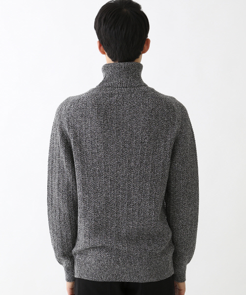 ABAHOUSE（アバハウス）の「コットン/アクリル ヘリンボーンタートルネック（ニット/セーター・メンズ・ブラック×ホワイト/ベージュ/ネイビー・2/3/4）」の13枚目の写真