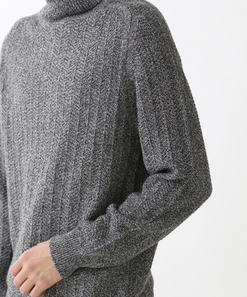 ABAHOUSE（アバハウス）の「コットン/アクリル ヘリンボーンタートルネック（ニット/セーター・メンズ・ブラック×ホワイト/ベージュ/ネイビー・2/3/4）」の15枚目の写真