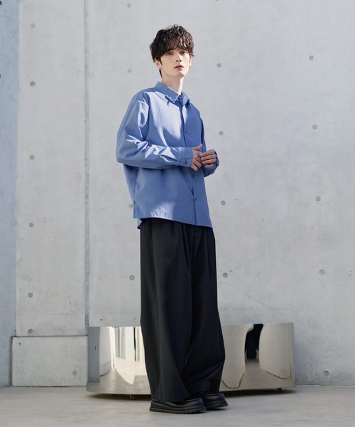 ETELIO（エテリオ）の「イージーケアレギュラーカラーブロードシャツ（シャツ/ブラウス・メンズ・ブルー/チャコール/ストライプ/ホワイト・S/M/L/XL）」の10枚目の写真