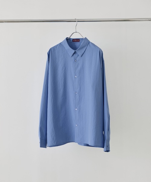 ETELIO（エテリオ）の「イージーケアレギュラーカラーブロードシャツ（シャツ/ブラウス・メンズ・ブルー/チャコール/ストライプ/ホワイト・S/M/L/XL）」の22枚目の写真