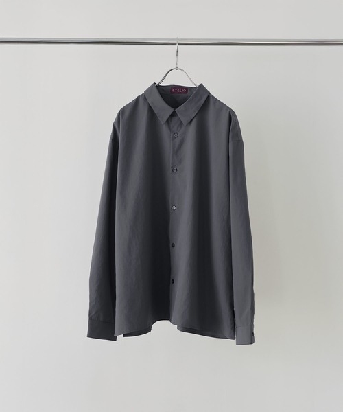ETELIO（エテリオ）の「イージーケアレギュラーカラーブロードシャツ（シャツ/ブラウス・メンズ・ブルー/チャコール/ストライプ/ホワイト・S/M/L/XL）」の21枚目の写真