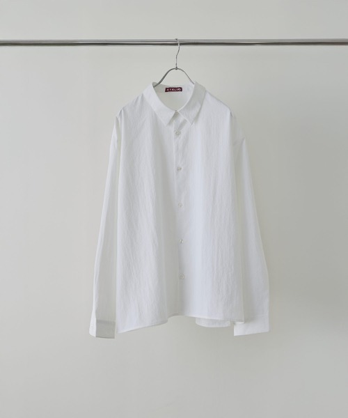 ETELIO（エテリオ）の「イージーケアレギュラーカラーブロードシャツ（シャツ/ブラウス・メンズ・ブルー/チャコール/ストライプ/ホワイト・S/M/L/XL）」の20枚目の写真