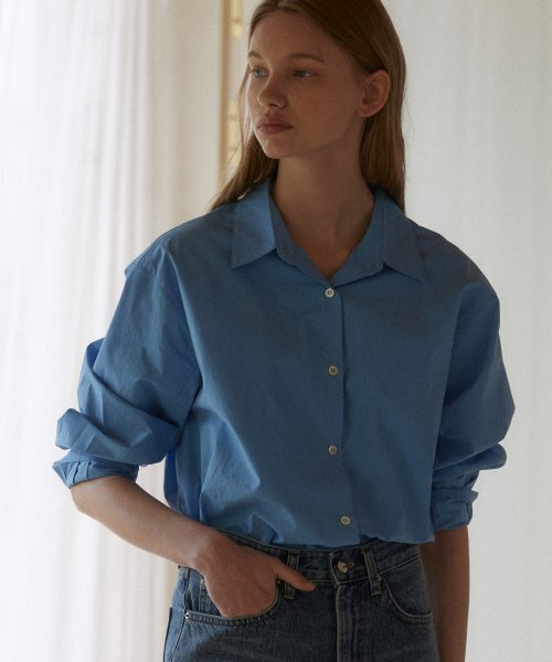 LARGO(ラルゴ)の「loose fit shirt (blue)(シャツ/ブラウス・レディース・その他・FREE)」の1枚目の写真