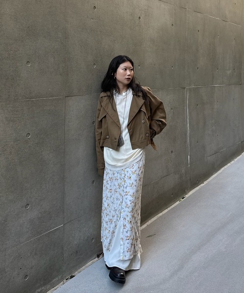 Ameri(アメリ)の「COTTON SILK SOFT TOP(Tシャツ/カットソー・レディース・アイボリー/ライトブルー/スミクロ・FREE)」の6枚目の写真