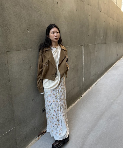 Ameri(アメリ)の「COTTON SILK SOFT TOP(Tシャツ/カットソー・レディース・アイボリー/ライトブルー/スミクロ・FREE)」の7枚目の写真