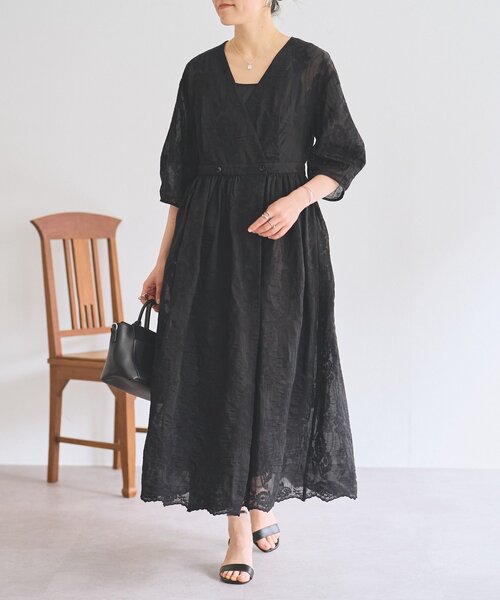 BEARDSLEY(ビアズリー)の「《HiROMITHiSTLE》ペイズリーワンピース(ワンピース・レディース・アイボリー/ブラック・FREE)」の6枚目の写真