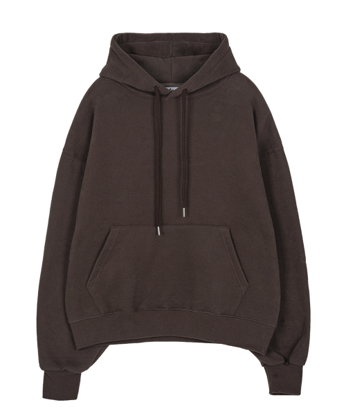 MOO(エムオーオー)の「ピーチスキンバルーンオーバーフード - チョコブラウン(パーカー・レディース・その他・S/M/L)」の1枚目の写真
