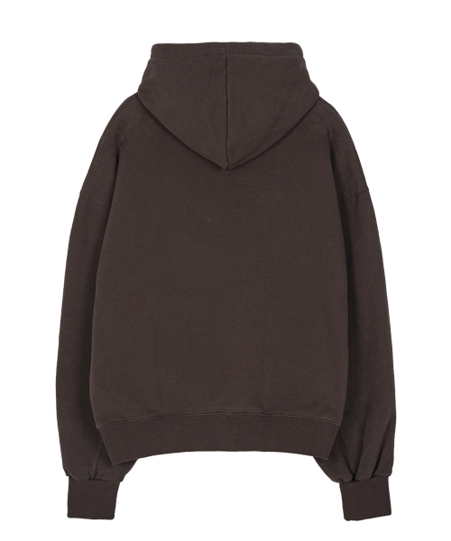 MOO(エムオーオー)の「ピーチスキンバルーンオーバーフード - チョコブラウン(パーカー・レディース・その他・S/M/L)」の2枚目の写真