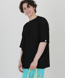 THE-ABON（エイボン）の「リネンクール半袖Tシャツブラック（Tシャツ/カットソー）」