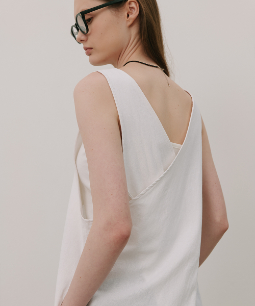 320SHOWROOM(320ショールーム)の「Two-Way Wrap Sleeveless Long Linen Dress White(ワンピース・レディース・その他・ONE SIZE)」の4枚目の写真