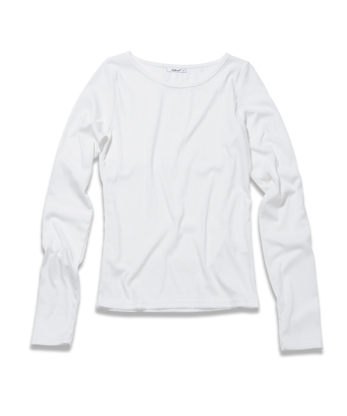 LIKE THE MOST(ライクザモースト)の「ベーシックラウンドリブTシャツ_ホワイト(Tシャツ/カットソー・レディース・その他・S/M/L)」の5枚目の写真