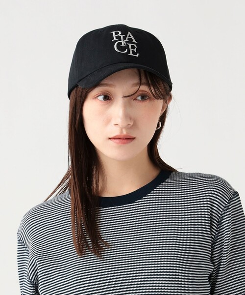 BEAMS HEART(ビームスハート)の「ヘリンボーン 刺繍 キャップ(キャップ・レディース・ブラック/グレー/ブラウン・ONE SIZE)」の4枚目の写真