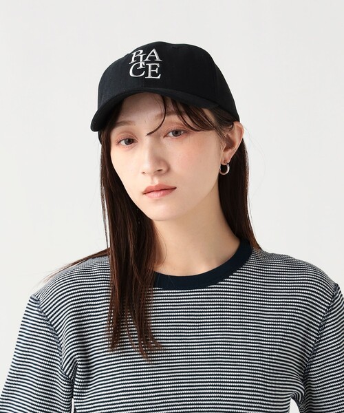BEAMS HEART(ビームスハート)の「ヘリンボーン 刺繍 キャップ(キャップ・レディース・ブラック/グレー/ブラウン・ONE SIZE)」の5枚目の写真
